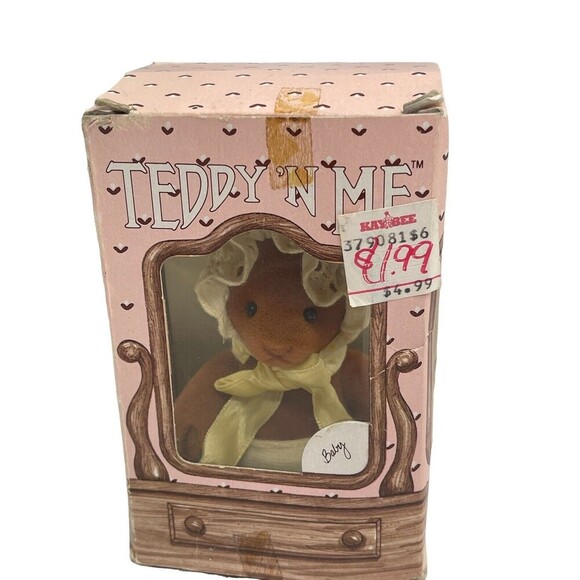 Vintage Mattel Teddy 'n Me Baby Bear 1983 In Box 4” - Picture 1 of 16